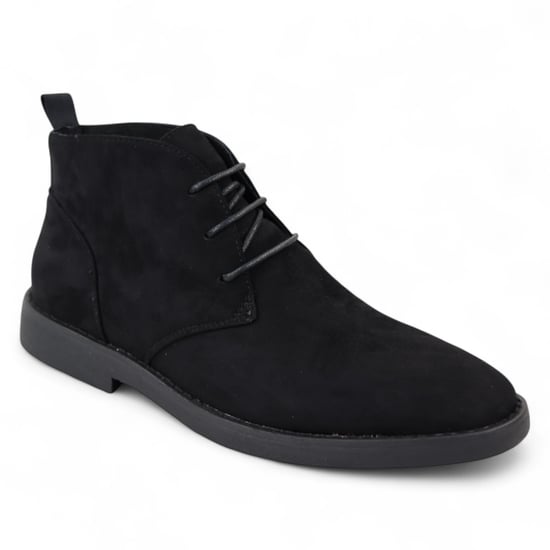 Botas chukka de ante estilo desierto premium negras para hombre - Image 2