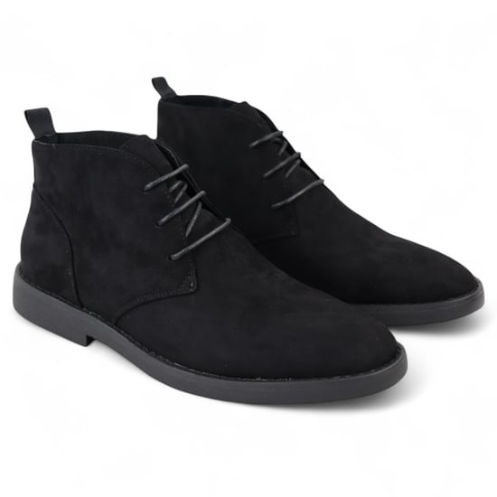 Botas chukka de ante estilo desierto premium negras para hombre - Image 3