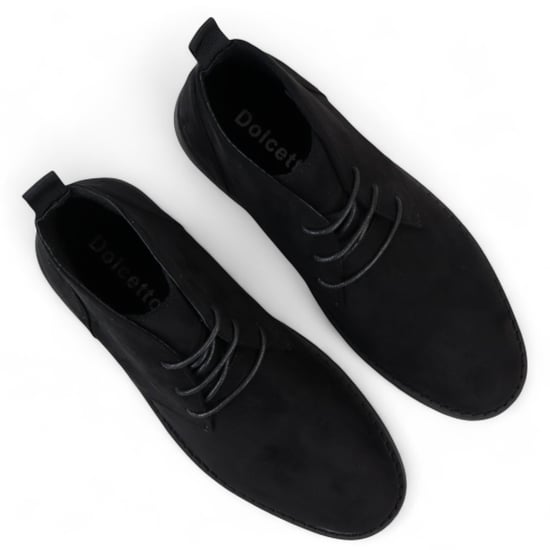 Botas chukka de ante estilo desierto premium negras para hombre - Image 4