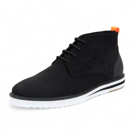Botas desérticas de ante negro con cordones para hombre - Image 3