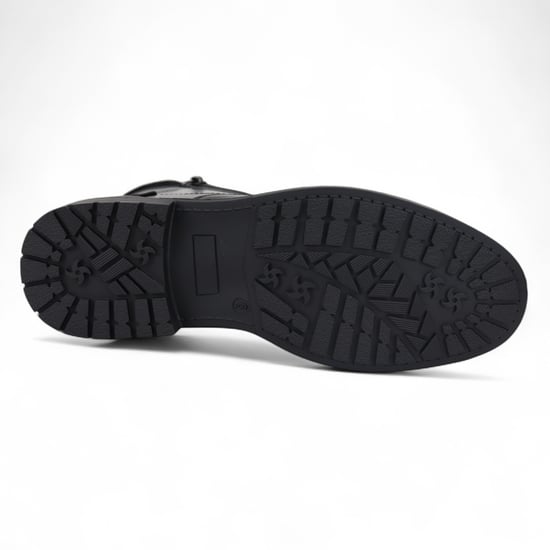 Botines negros con cordones estilo motero para hombre - Image 6