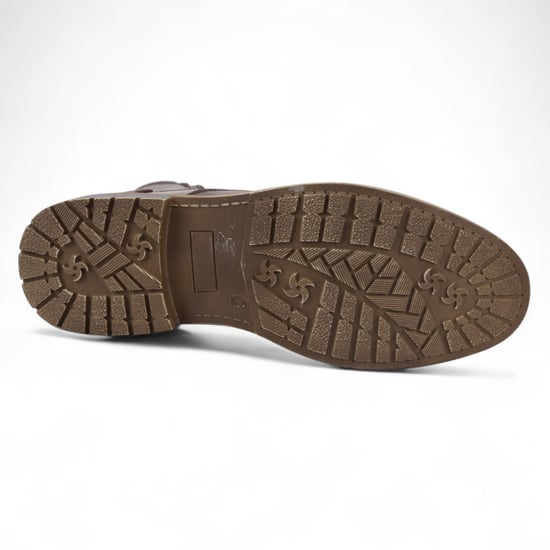 Botines moteros marrones con cordones para hombre - Image 6