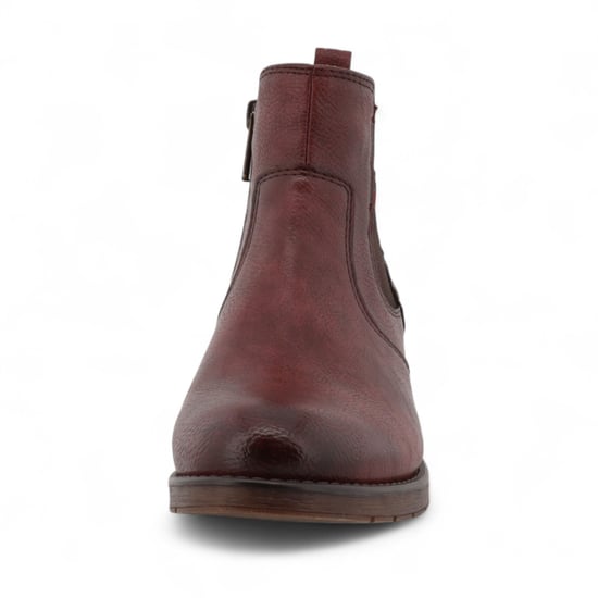 Botines Chelsea Mustang burdeos para mujer - Image 4