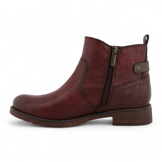 Botines Chelsea Mustang burdeos para mujer - Image 5