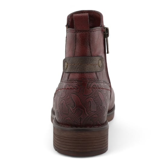 Botines Chelsea Mustang burdeos para mujer - Image 6