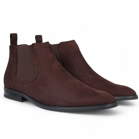Botas Chelsea de ante Bown para hombre, sin cordones, forradas en piel auténtica - Image 2