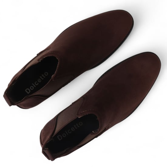 Botas Chelsea de ante Bown para hombre, sin cordones, forradas en piel auténtica - Image 6