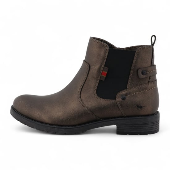 Botines Chelsea Mustang marrón dorado para mujer - Image 4