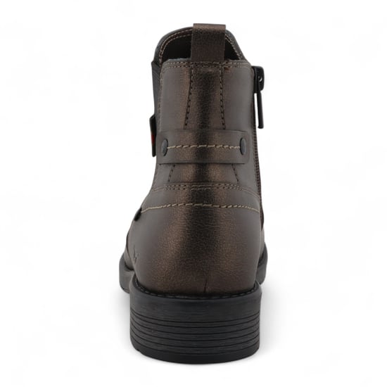 Botines Chelsea Mustang marrón dorado para mujer - Image 6