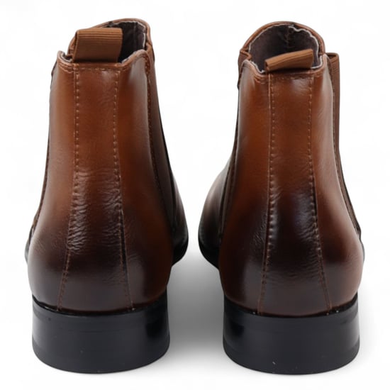 Botines Chelsea sin cordones para oficina para hombre en color tostado - Image 5