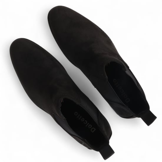 Botas Chelsea de ante negro para hombre, sin cordones y forradas en piel auténtica - Image 5
