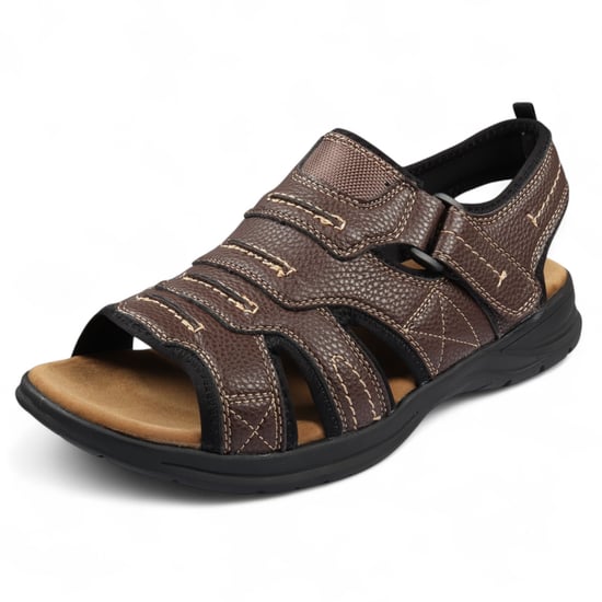 Sandalias informales ligeras con punta abierta para hombre en color azul marino - Image 3