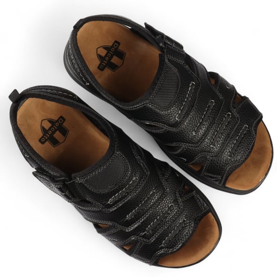 Sandalias casuales negras ligeras con punta abierta para hombre - Image 5