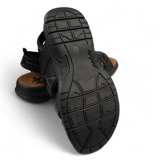 Sandalias casuales negras ligeras con punta abierta para hombre - Image 6