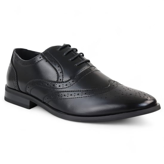 Zapatos Oxford Derby Brogue clásicos negros para hombre - Image 2