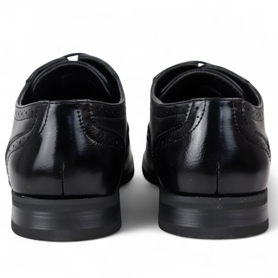 Zapatos Oxford Derby Brogue clásicos negros para hombre - Image 5