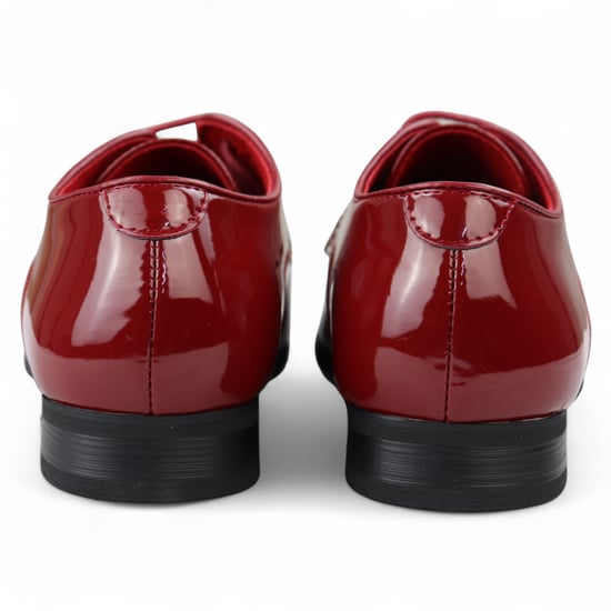 Zapatos formales con cordones y punta puntiaguda para hombre, color rojo - Image 6