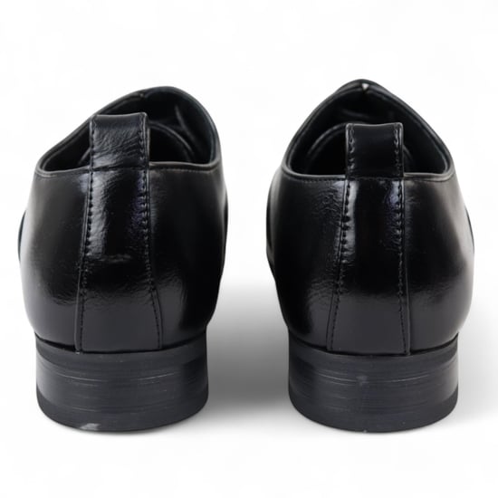 Zapatos Oxford Derby clásicos negros con cordones para hombre - Image 5