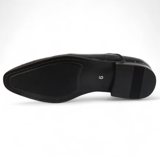 Zapatos Oxford Derby negros clásicos con cordones para hombre - Image 6