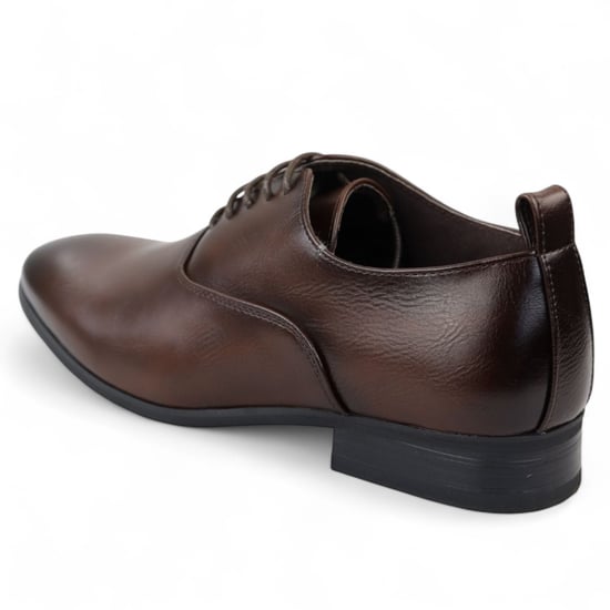 Zapatos Oxford Derby clásicos marrones con cordones para hombre - Image 5