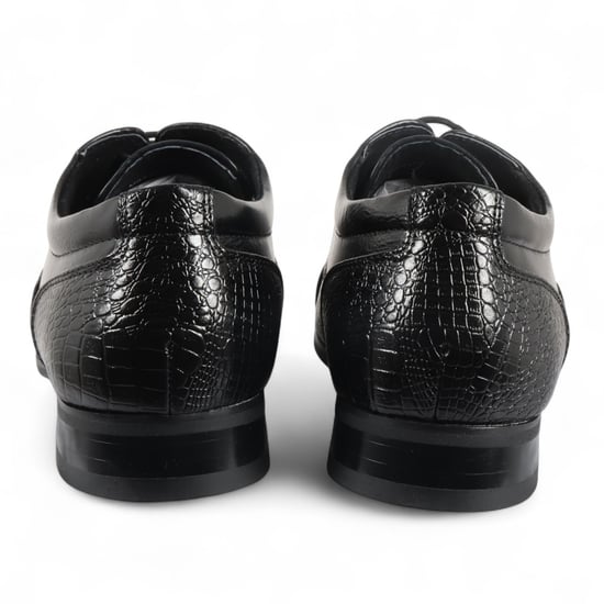 Zapatos formales brogue clásicos negros con cordones para hombre - Image 5