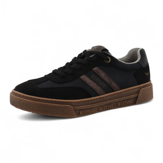 Zapatillas deportivas negras con plataforma Mustang para mujer - Image 3