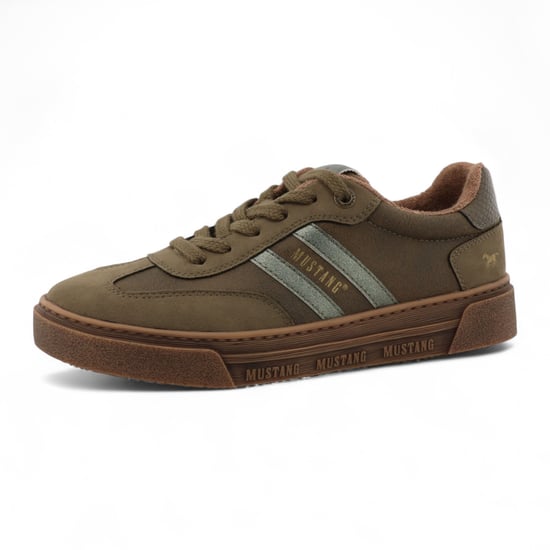 Zapatillas de plataforma Mustang para mujer en color verde oliva - Image 3