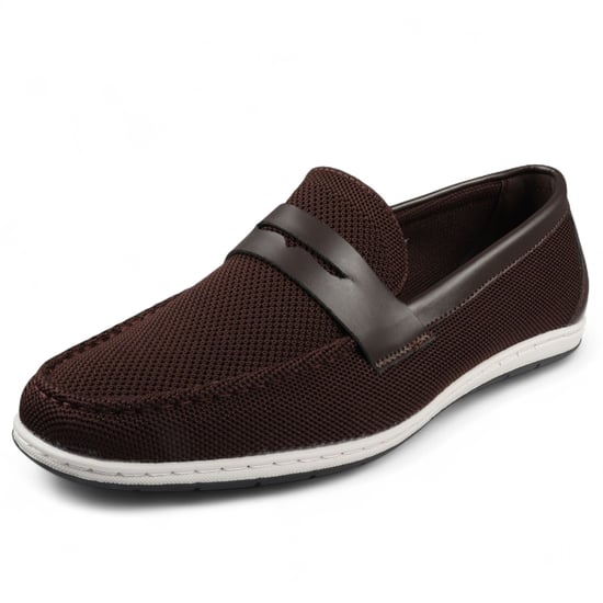 Mocasines marrones transpirables y ligeros sin cordones para hombre - Image 3