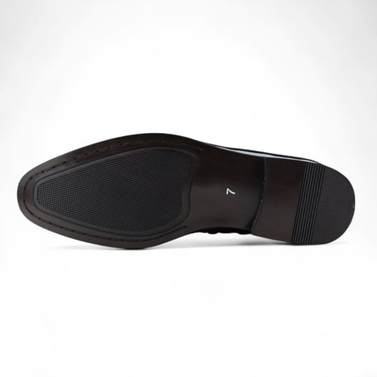 Mocasines elegantes negros para hombre, sin cordones, con forro de cuero y terciopelo - Image 6