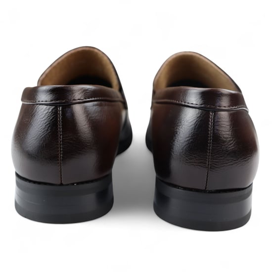 Mocasines marrones sin cordones para hombre, zapatos elegantes con forro de cuero - Image 4