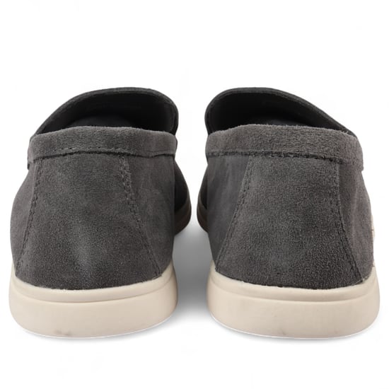 Mocasines grises resistentes sin cordones para hombre con plantilla acolchada - Image 4