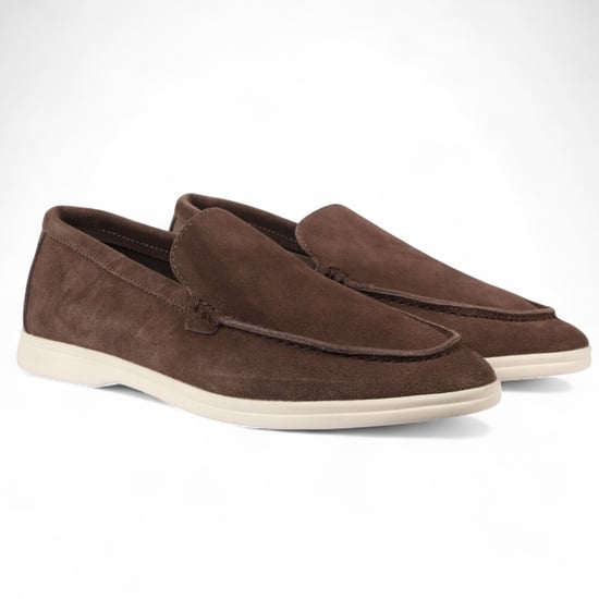 Mocasines marrones resistentes sin cordones para hombre con plantilla acolchada - Image 2