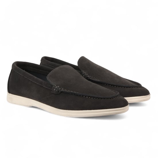 Mocasines negros resistentes sin cordones para hombre con plantilla acolchada - Image 2