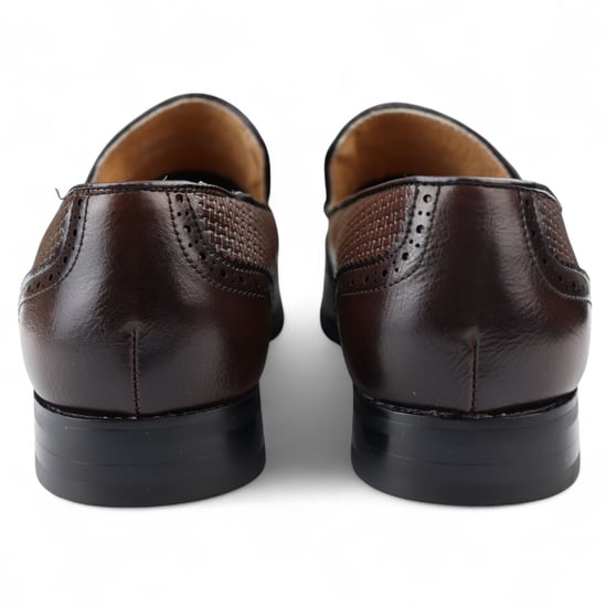 Mocasines marrones con borlas para hombre, zapatos de vestir elegantes sin cordones - Image 5