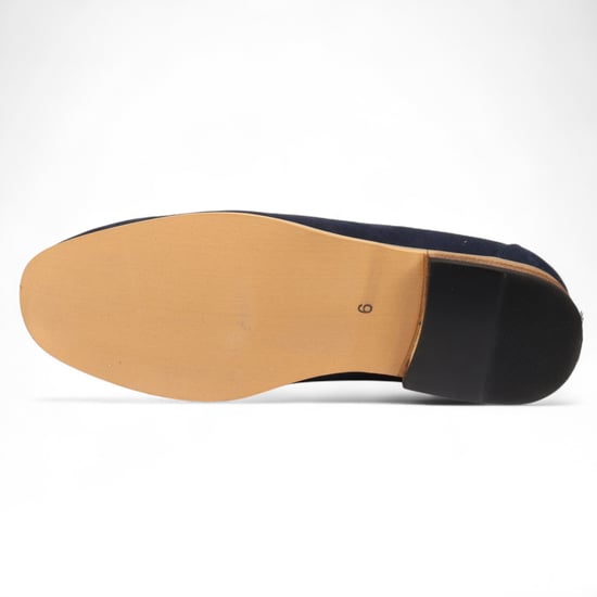 Mocasines informales ligeros sin cordones de ante azul marino para hombre - Image 6