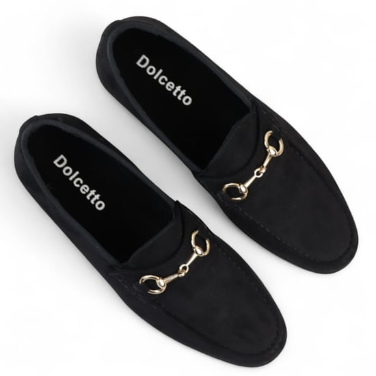 Mocasines de ante negro con forro de cuero para hombre - Image 4