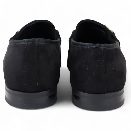 Mocasines de ante negro con forro de cuero para hombre - Image 6