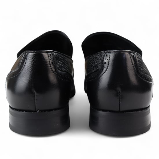 Mocasines negros con borlas para hombre, zapatos de vestir elegantes sin cordones - Image 5