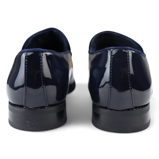 Mocasines elegantes azules para hombre, sin cordones, con forro de cuero y terciopelo - Image 5