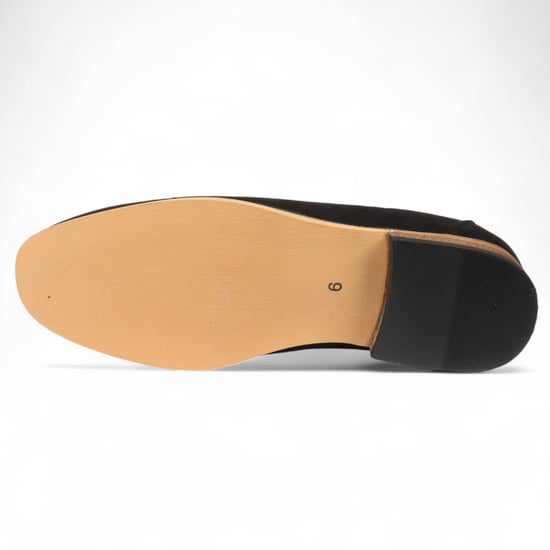 Mocasines casuales ligeros sin cordones de ante negro para hombre - Image 6