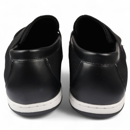 Mocasines negros transpirables y ligeros sin cordones para hombre - Image 4