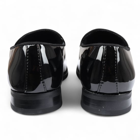 Mocasines de terciopelo negro con borlas para hombre, zapatos de vestir formales de charol - Image 4