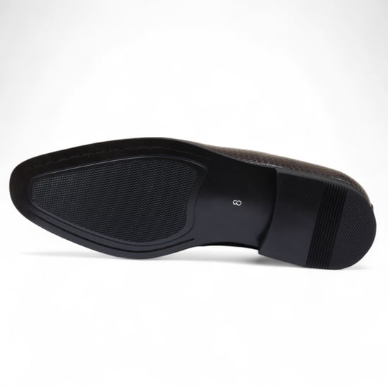 Mocasines formales de cuero marrón con borlas para hombre, sin cordones - Image 6