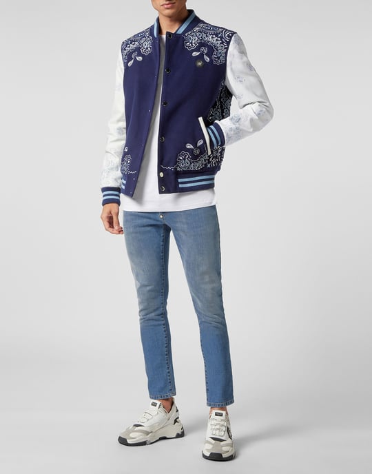 Bomber De Cuero Paisley - Image 4