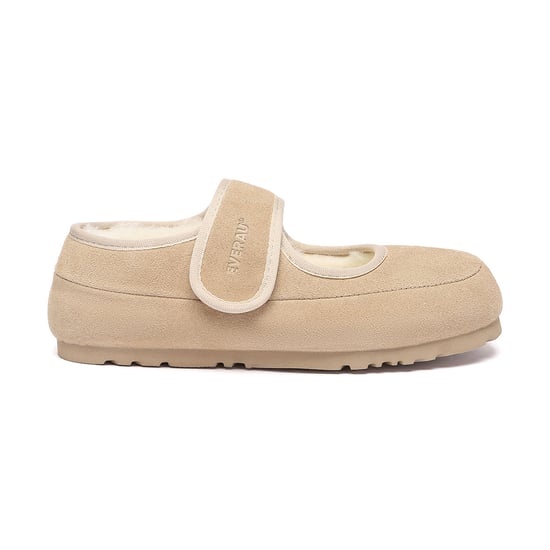 EVER AU Australia Mujeres Pantuflas de Piel de Oveja con Correa Ajustable en Verde Azulado - Image 1
