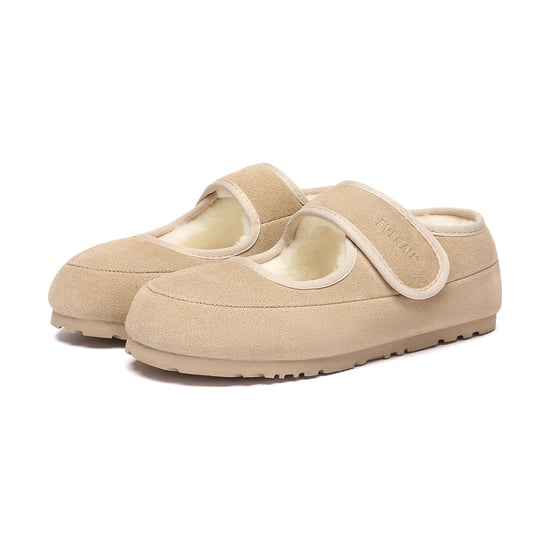 EVER AU Australia Mujeres Pantuflas de Piel de Oveja con Correa Ajustable en Verde Azulado - Image 4