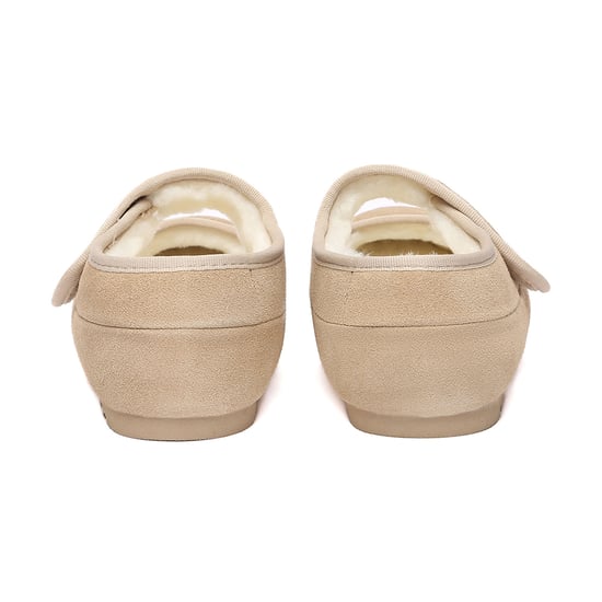 EVER AU Australia Mujeres Pantuflas de Piel de Oveja con Correa Ajustable en Verde Azulado - Image 5
