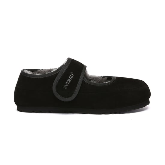 EVER AU Australia Mujeres Zapatillas de Casa de Piel de Oveja con Tira Ajustable en Verde Azulado - Image 1
