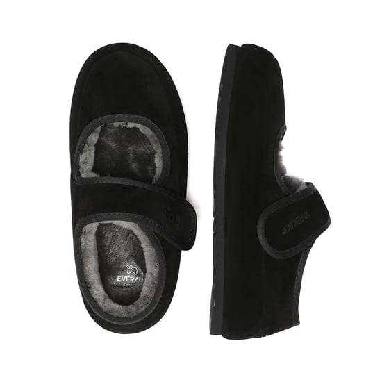 EVER AU Australia Mujeres Zapatillas de Casa de Piel de Oveja con Tira Ajustable en Verde Azulado - Image 3