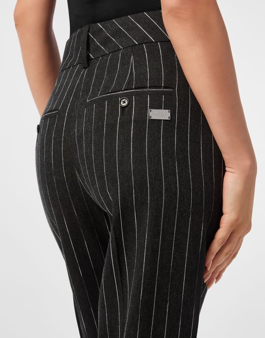 Pinstriped Straight Lady Trousers - Image 3